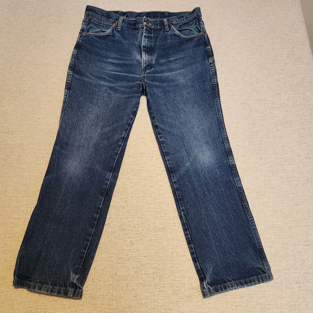 Wrangler Jeans Mens 36x29 Blue Cowboy Cut Slim Fit 936PWD Denim